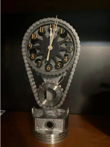 🎄CHRISTMAS BIG SALE - SMALL BLOCK TIMING CHAIN CLOCK, MOTORIZED, ROTATING